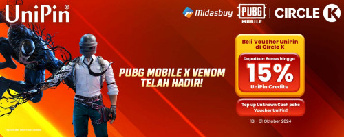 Beli Voucher UniPin di Circle K – Top Up PUBG Mobile pake Voucher UniPin dan Dapatkan Bonus hingga 15%
